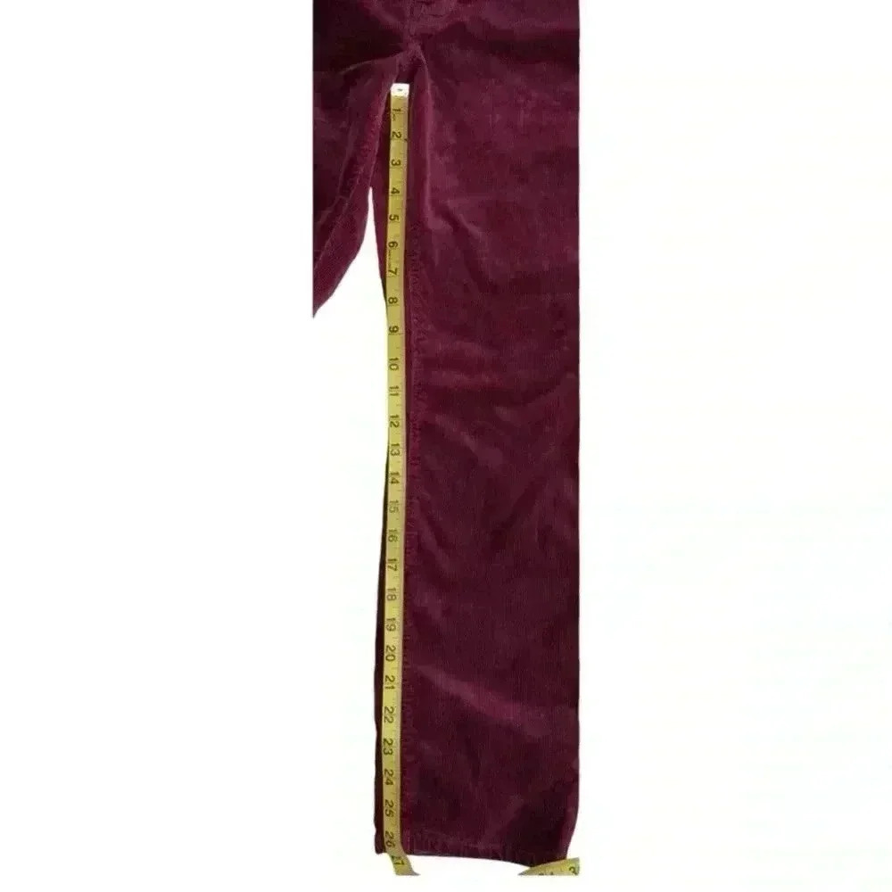 Good American corduroy maroon/burgundy pants size 6/28 - Picture 5 of 5